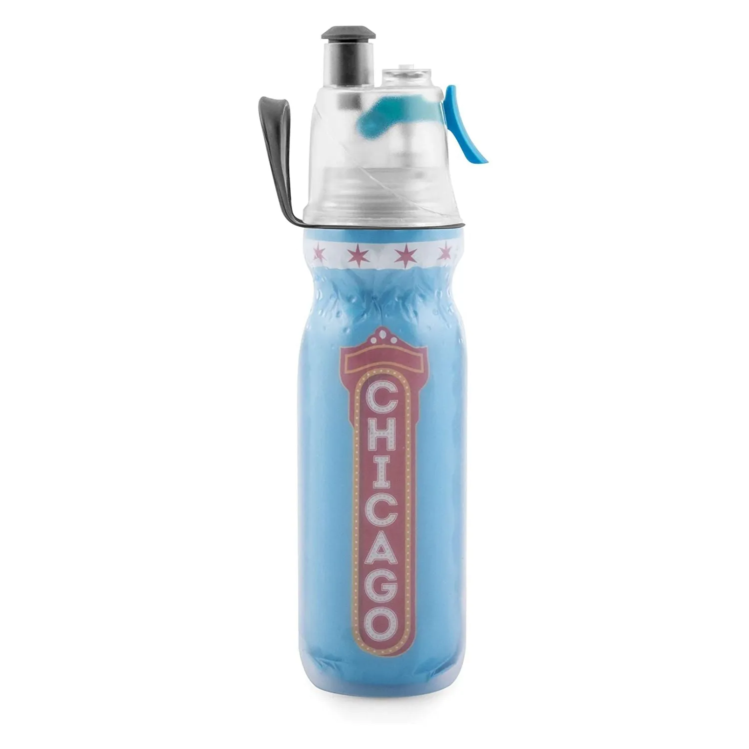 O2COOL Arctic Squeeze Mist 'N Sip Insulated Water Bottle 20oz