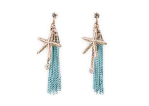 Ocean maze seastar tassel earrings