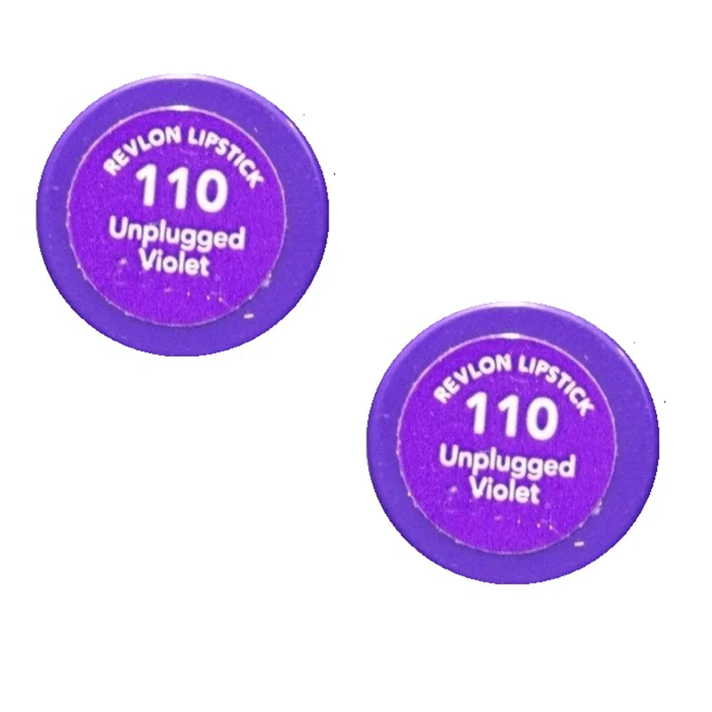 Pack of 2 Revlon Lipstick, Unplugged Violet 110
