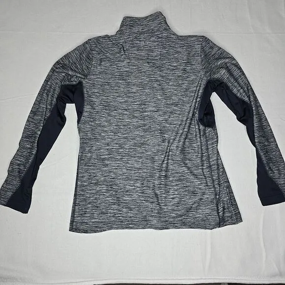 Page &amp; Tuttle Women's Dark Heathered Blue Full-Zip Activewear Jacket Size Large