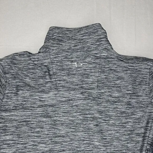 Page &amp; Tuttle Women's Dark Heathered Blue Full-Zip Activewear Jacket Size Large