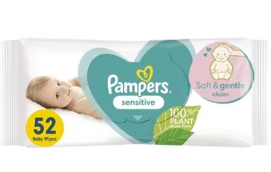PAMPERS sensitive baby wet towel 52 pieces PAMPERS SENSITIVE BABY WIPES 52 PACK