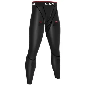 PANTALÓN LARGO CCM DE COMPRESIÓN CON PROTECTOR PELVICO, VELCROS Y GRIP