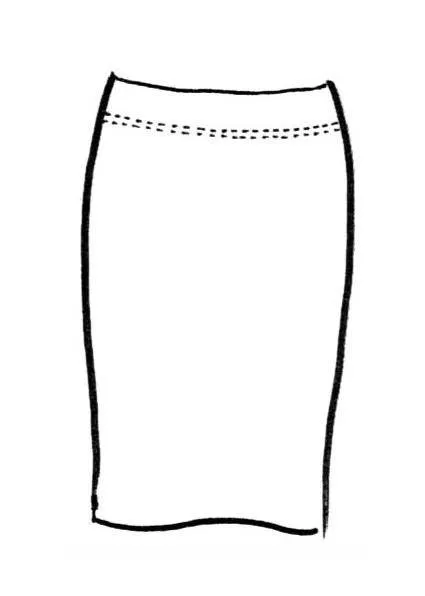 PAULA RYAN ESSENTIALS Short Stretch Pencil Skirt - Bonded Microjersey - Sand