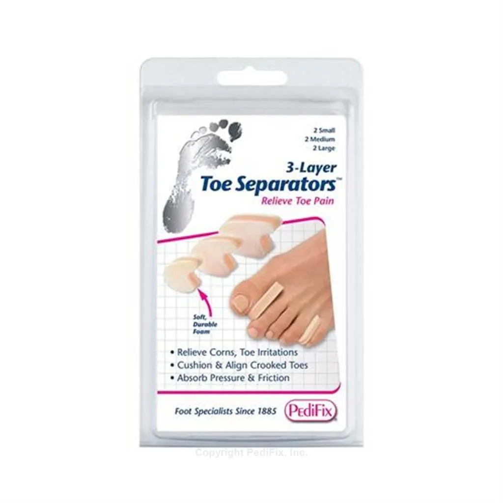 Pedifix 3-Layer Toe Separators - 6 Pack