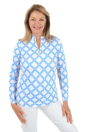 Periwinkle Circle Geo UPF50  Sun Shirt