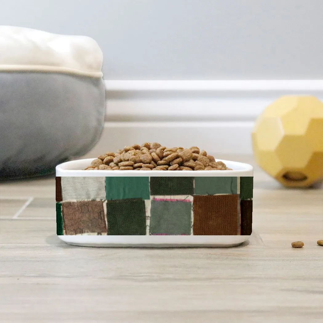 Pet Bowl: Cheater Gingham, Sage