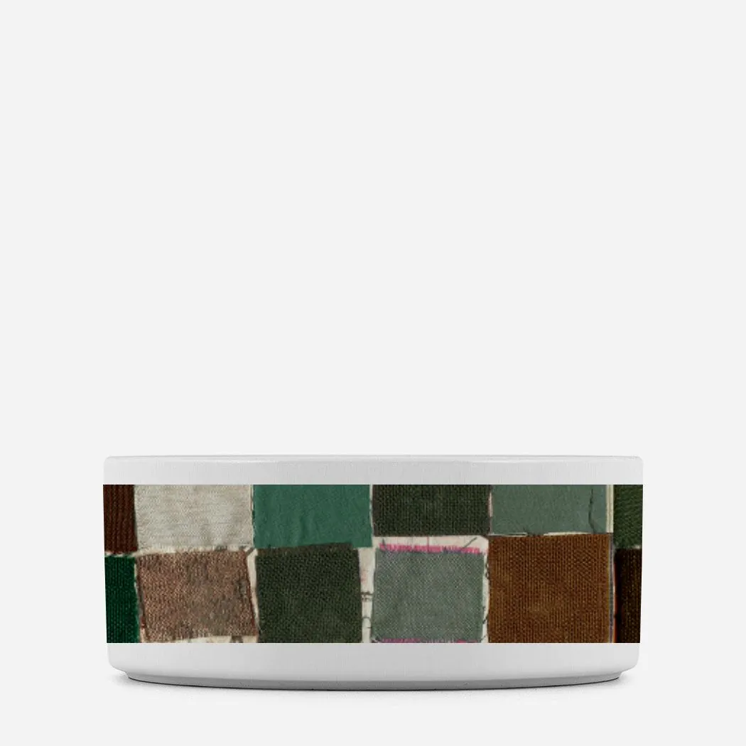 Pet Bowl: Cheater Gingham, Sage