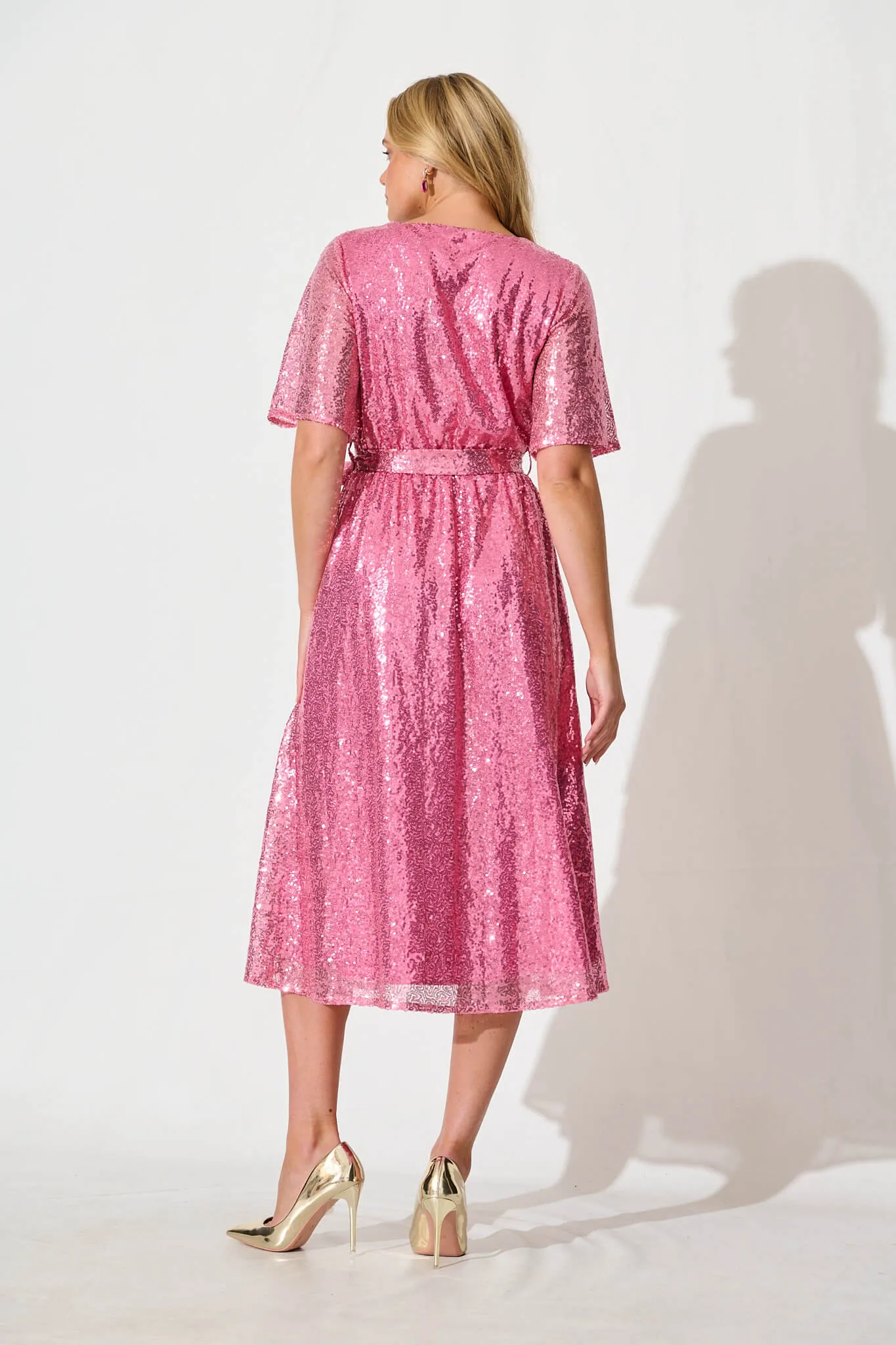 Pink Sequin Winslet Midi