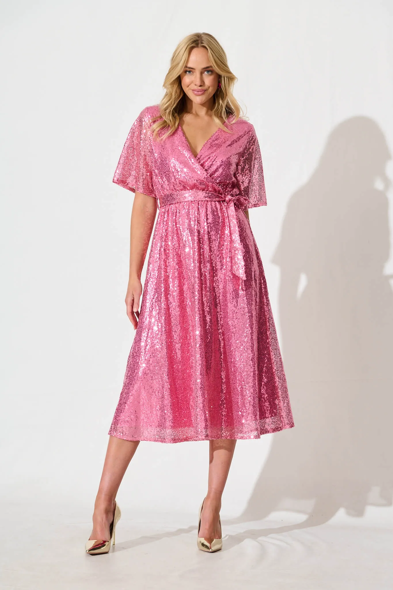 Pink Sequin Winslet Midi