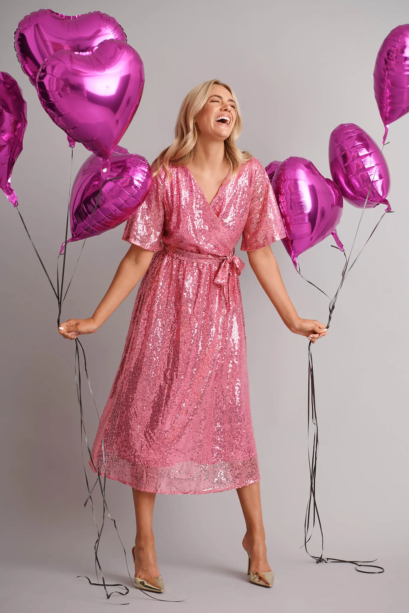 Pink Sequin Winslet Midi