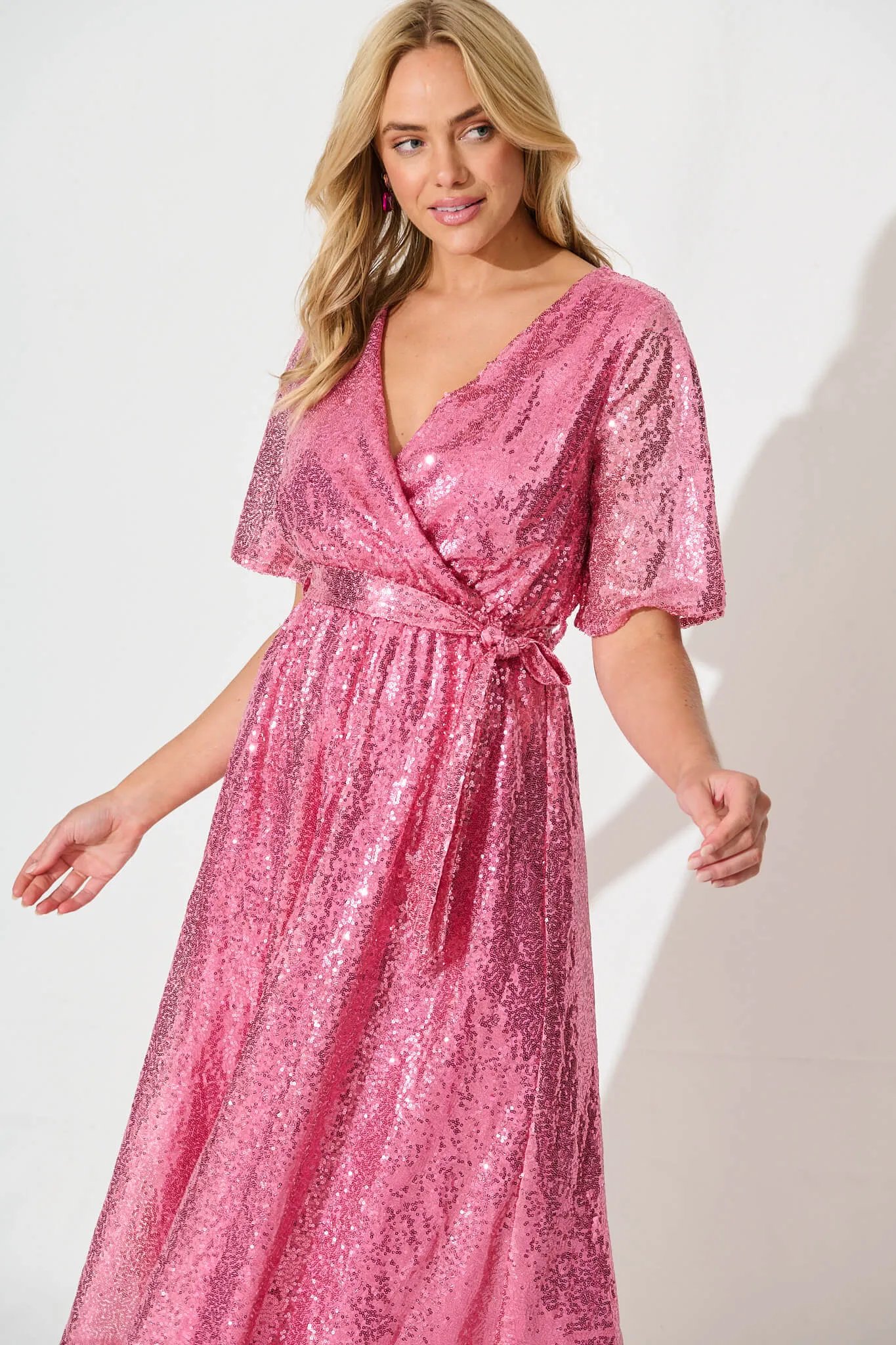 Pink Sequin Winslet Midi