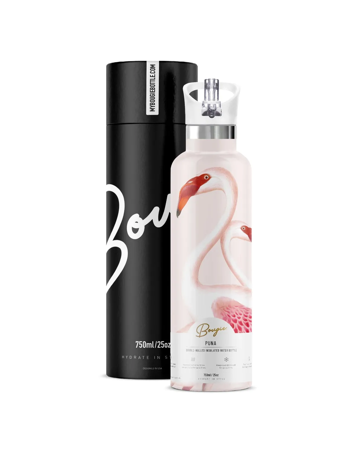 Puna | Flamingo Nostalgia 25 oz Insulated Water Bottle