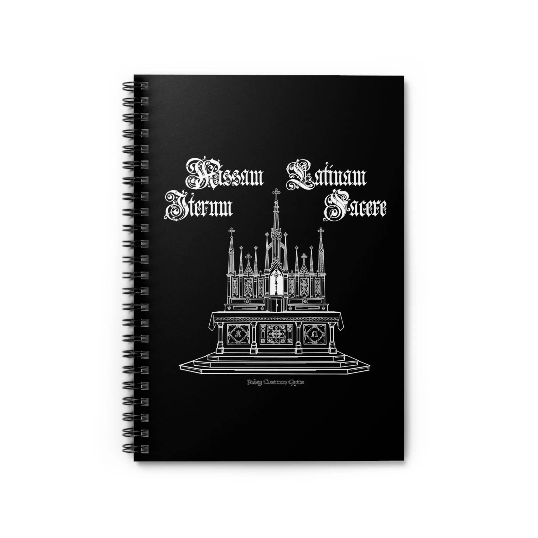 "Make Mass Latin Again" Spiral Notebook - Ruled Line