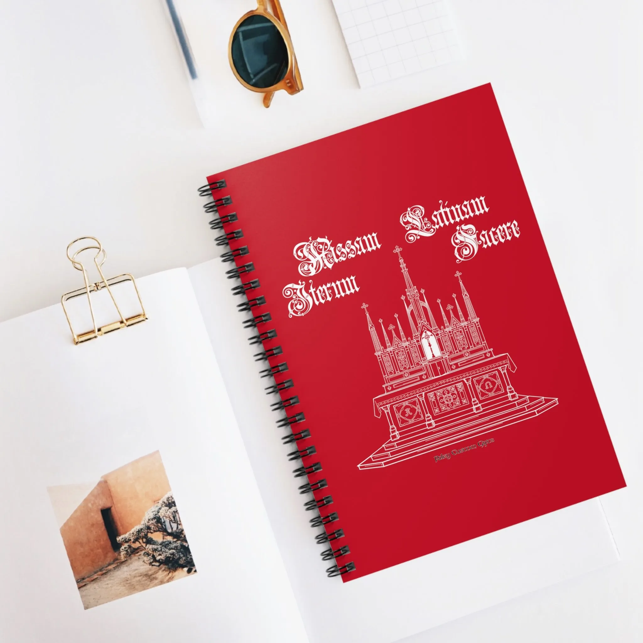 "Make Mass Latin Again" Spiral Notebook - Ruled Line