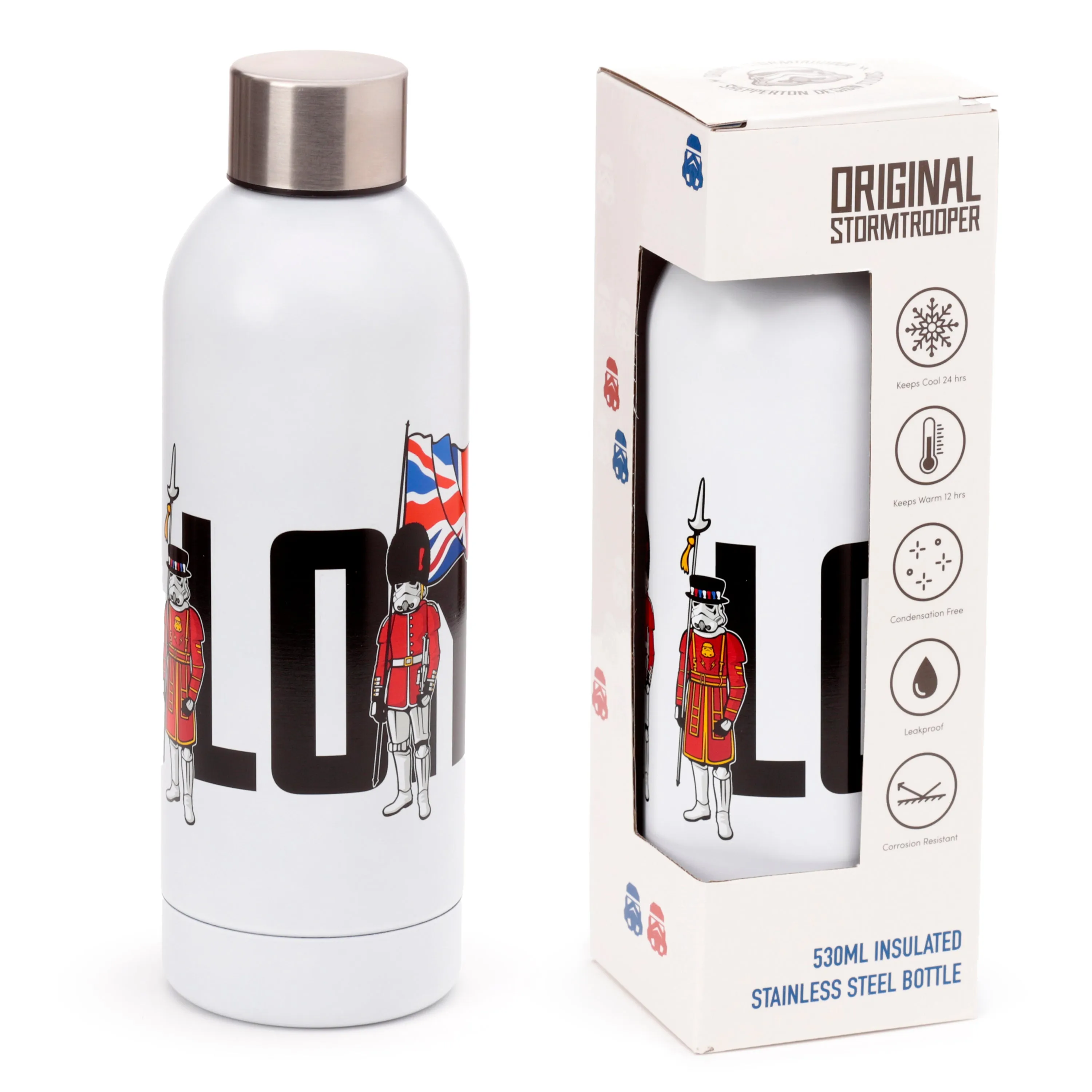 Reusable Stainless Steel Insulated Drinks Bottle 530ml - The Original Stormtrooper London