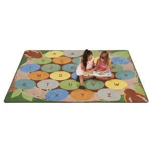 Robins Eggs Alphabet Seating Rug - 6ft x 9ft Rectangle