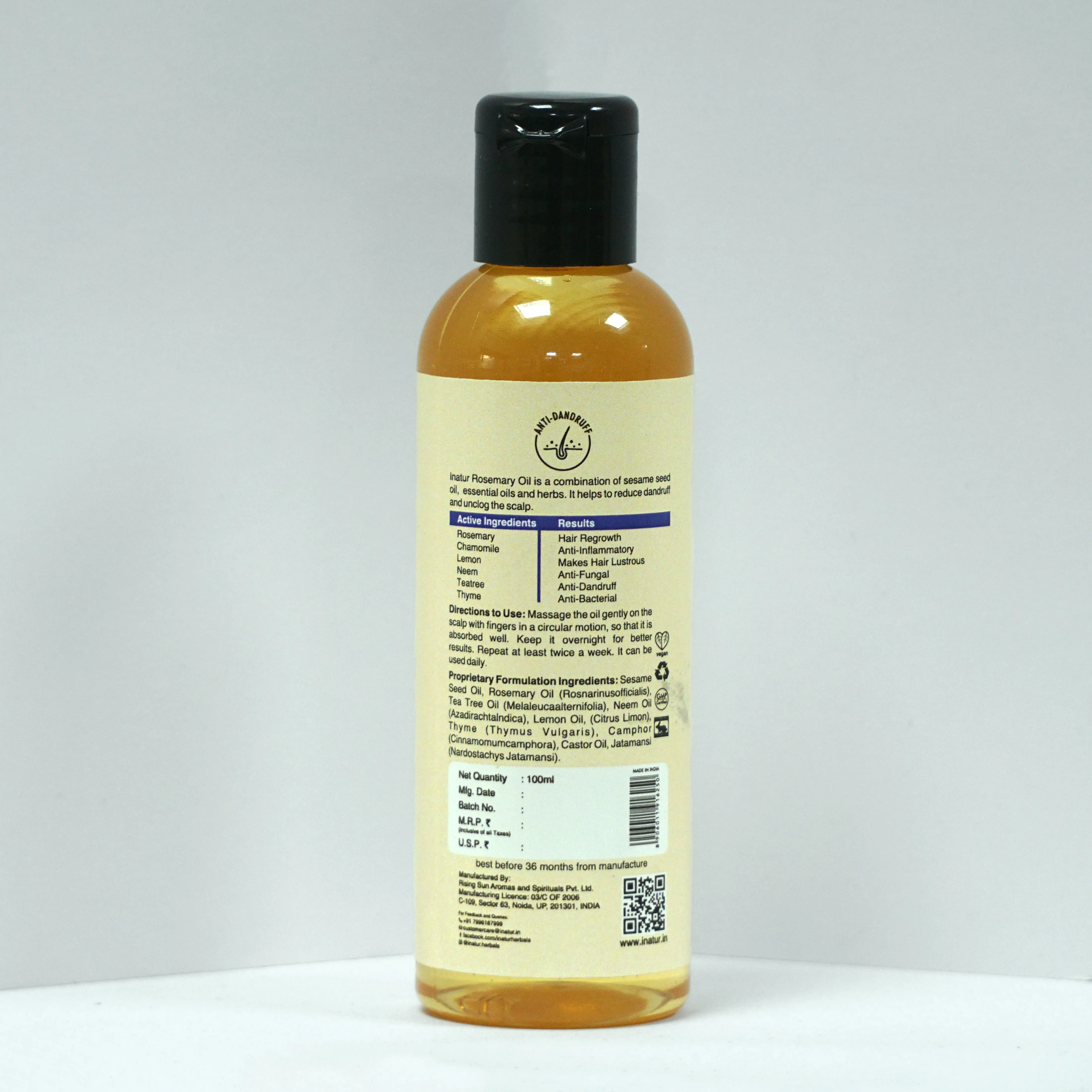 Rosemary Hair Oil - Anti-Dandruff - 100ml