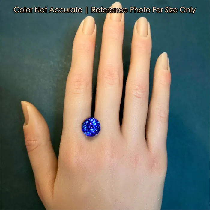 Round Brilliant Cut Tanzanite 9.36 Carats