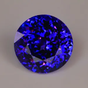 Round Brilliant Cut Tanzanite 9.36 Carats