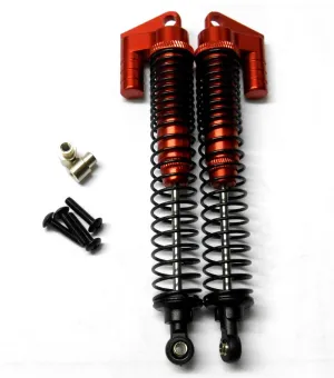 S180007R 1/10 Scale RC Alloy Adjustable Shock Absorber Damper x 2 Red 120mm