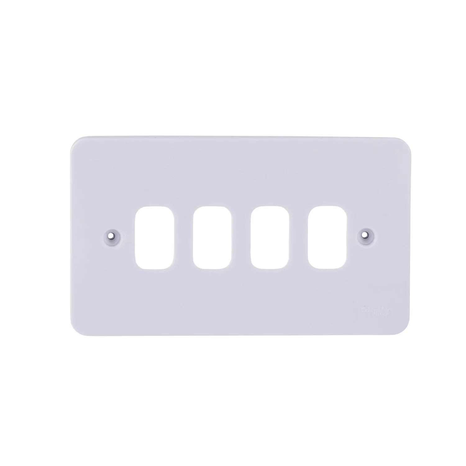 Schneider Electric GGBL04G Lisse White Moulded 4G Grid Front Plate