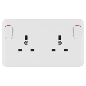 Schneider Electric GGBL30212DS Lisse White Moulded 13A 1G-2G DP Switched Converter Socket (Display Packaged)