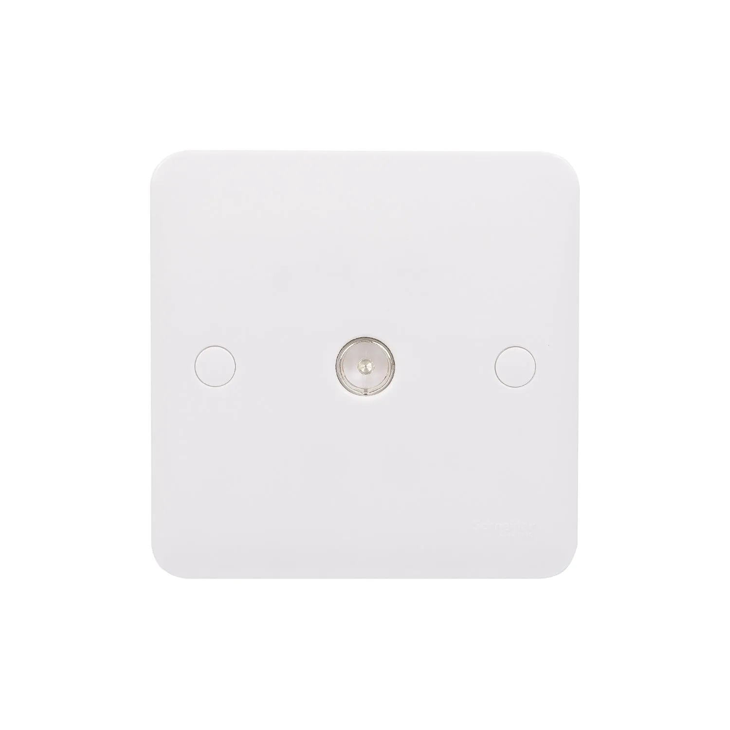 Schneider Electric GGBL7010S Lisse White Moulded Single TV/FM Co-Axial Socket Outlet (Display Packaged)