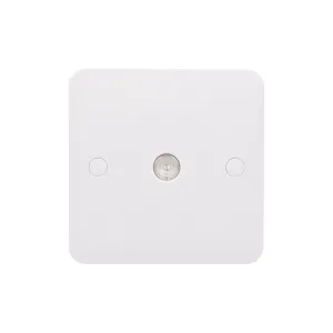 Schneider Electric GGBL7010S Lisse White Moulded Single TV/FM Co-Axial Socket Outlet (Display Packaged)