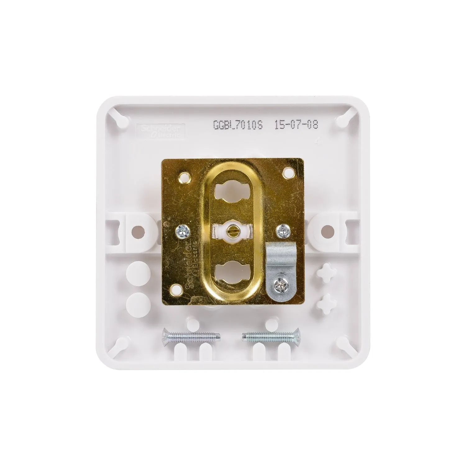 Schneider Electric GGBL7010S Lisse White Moulded Single TV/FM Co-Axial Socket Outlet (Display Packaged)