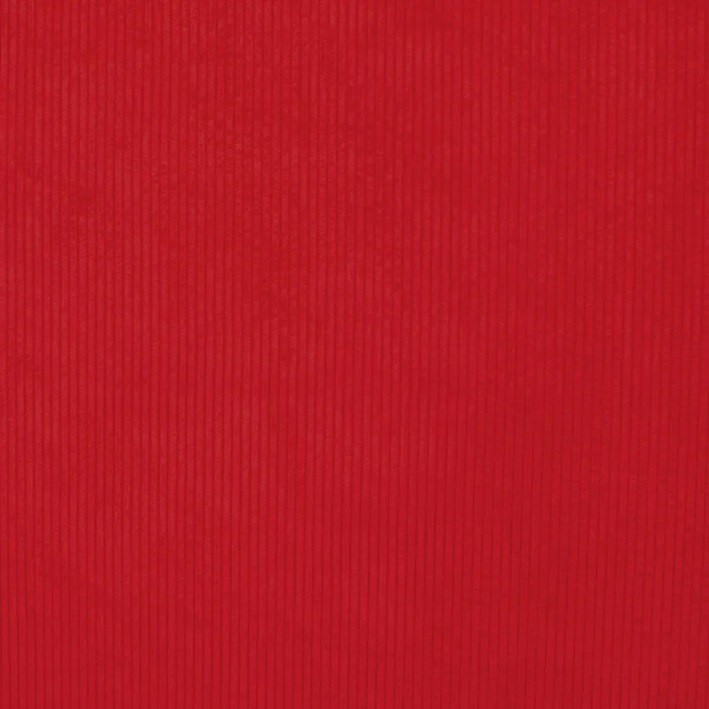Scuba Knit Red Ottoman