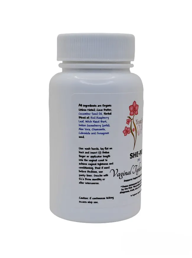 SHE-POP: Organic Herbal Vaginal Tightening Bolus: T/C Use, 30 capsules- 1,360mg