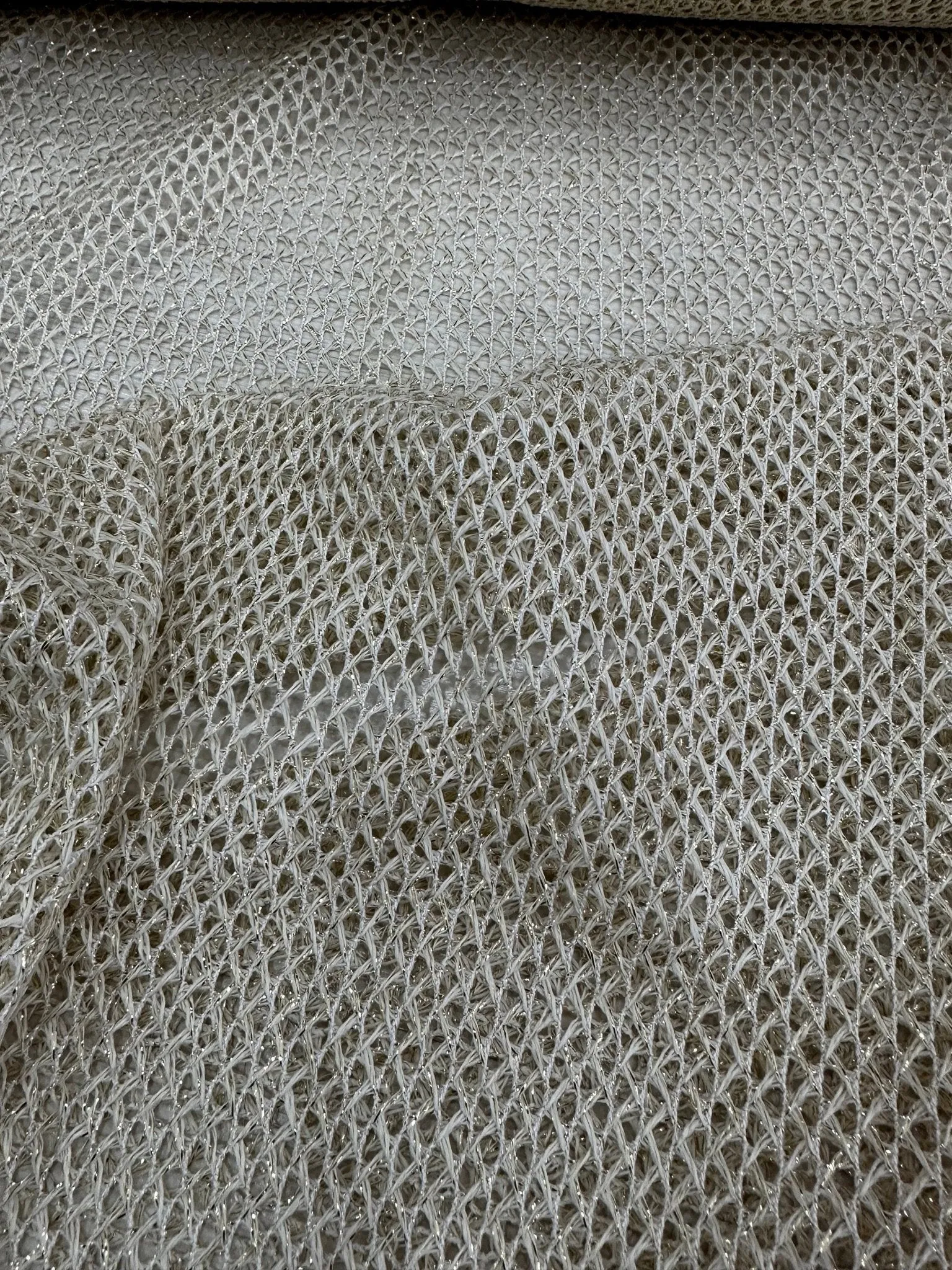 Shimmering Gold Fishnet Mesh Fabric for Elegant Crafts and Designs