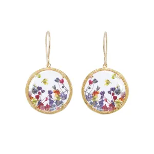 Small Multi Baby's Breath Gold Earrings