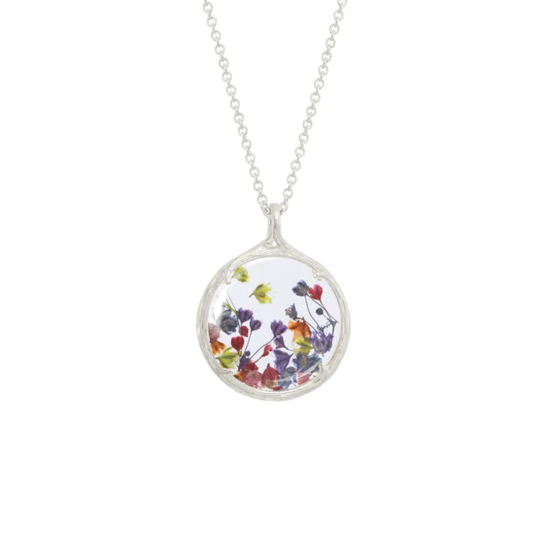 Small Silver Multi Baby's Breath Necklace