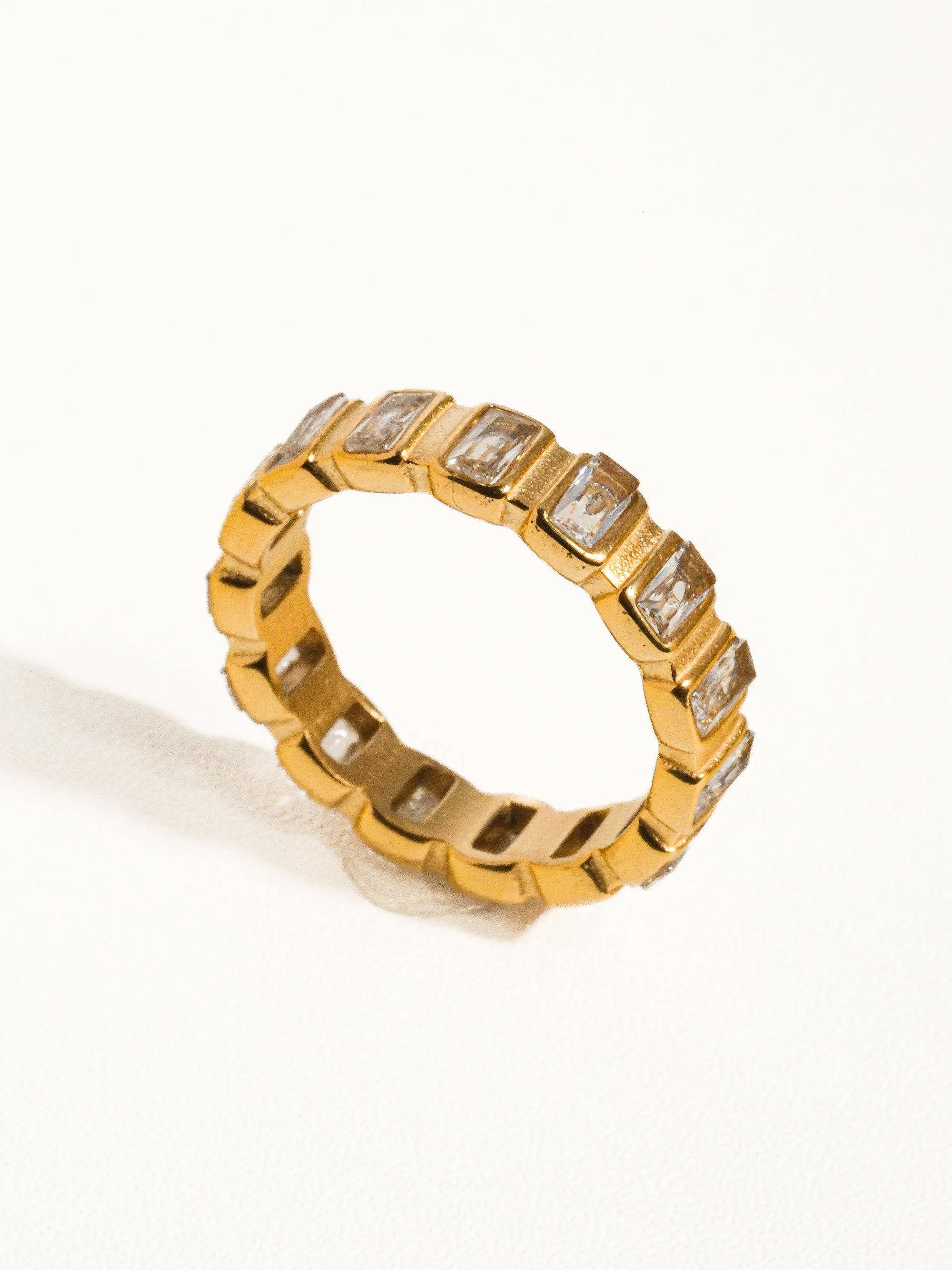 Sterling Rhinestone Ring | Waterproof Jewelry