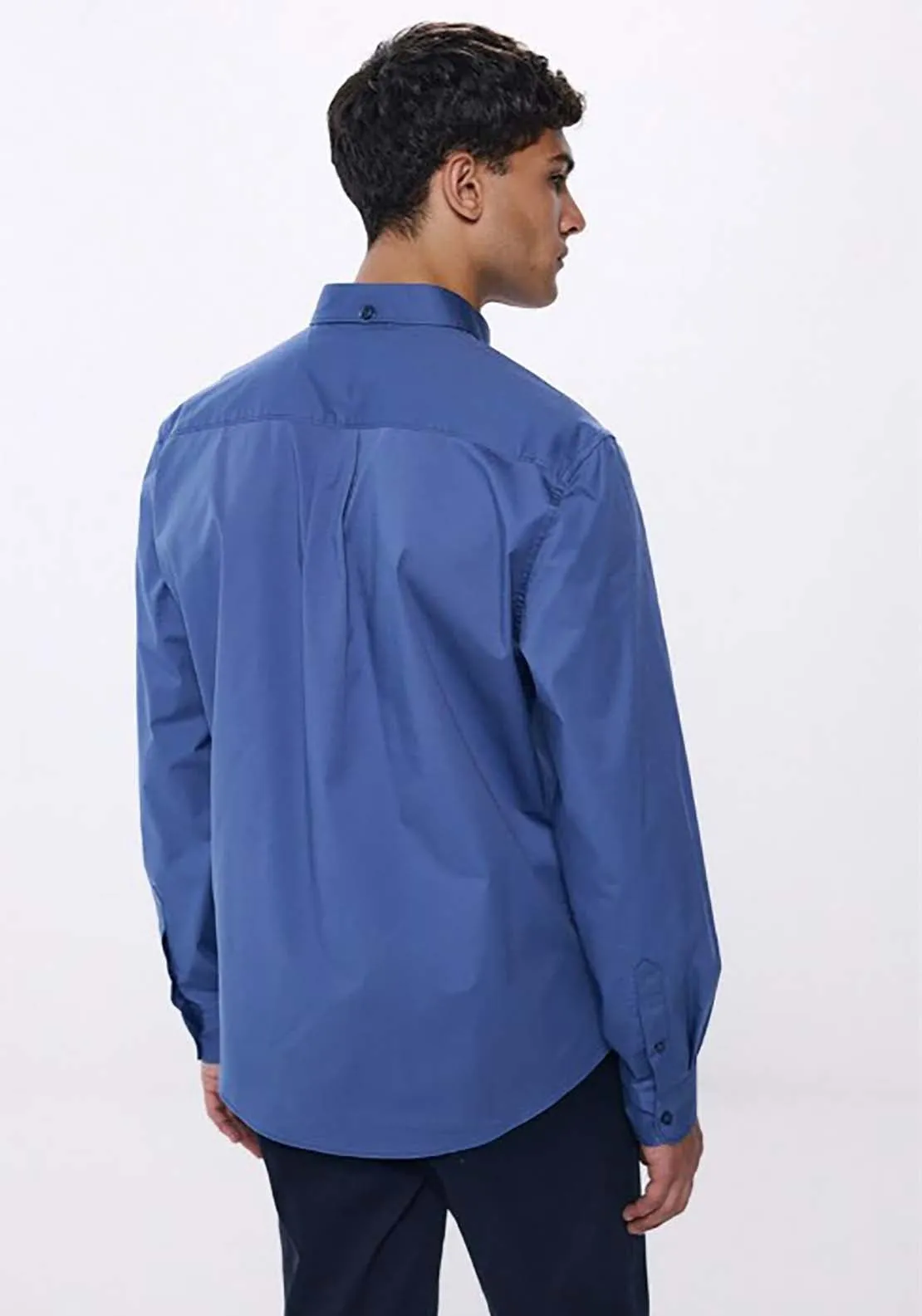 Stretch fabric dress shirt - Blue