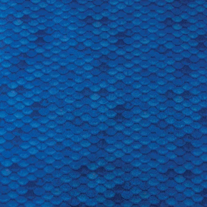 Stretch Fabric, Holographic Mermaid Scales, Blue