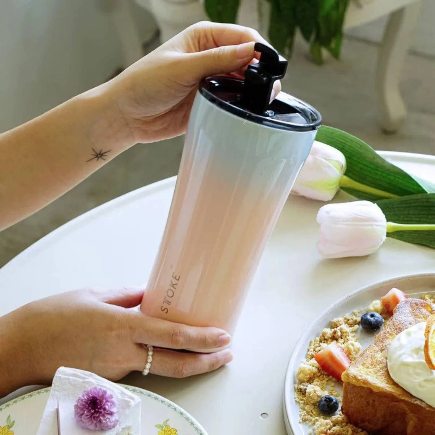 STTOKE Flow Leakproof Ceramic Insulated Cup 16oz