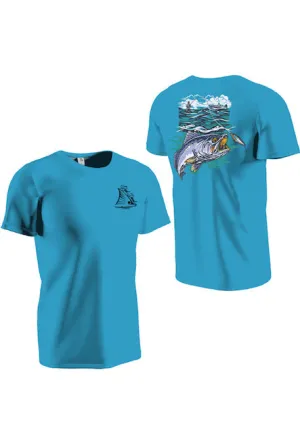 Surf Fishing Blue Short Sleeve Performance Dri-fit (SS14)