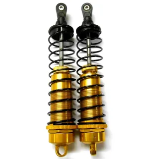 T81002GD 1/8 Scale RC Front Shock Absorber Damper x 2 140mm Long Hi Speed Gold