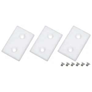 Tire Groover Pads - Rear - Screws - Plastic - White - Allstar Heated Tire Groover - Kit