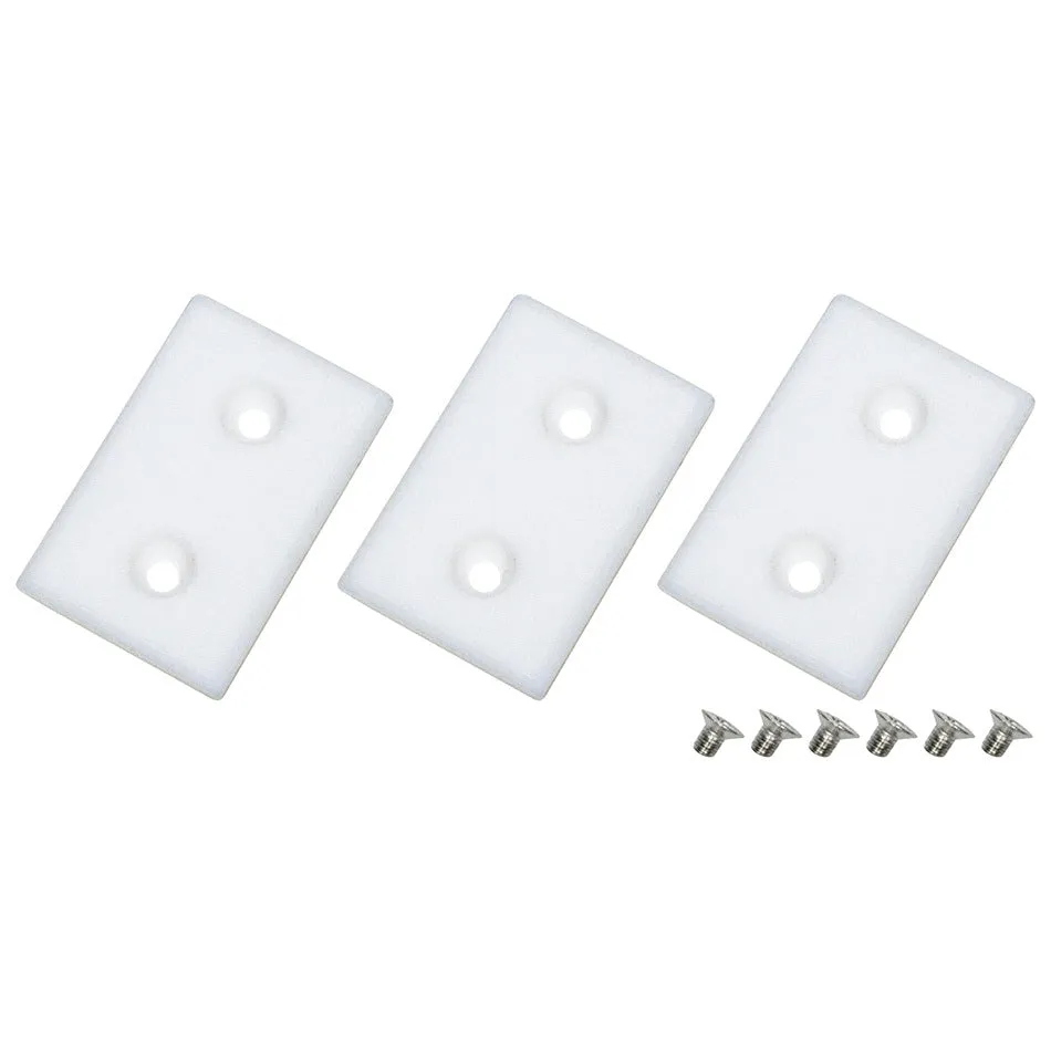 Tire Groover Pads - Rear - Screws - Plastic - White - Allstar Heated Tire Groover - Kit