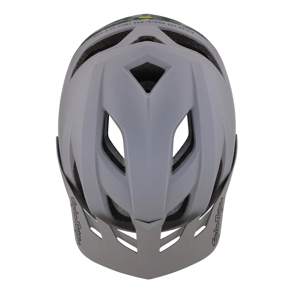 TLD Flowline SE Mips Helmet - Radian Camo Grey/Army Green -