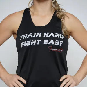 TRAIN HARD FIGHT EASY - BADGER WOMEN'S RACERBACK TANK