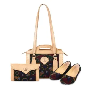 Trendy Matching Tote Bag and Clutch | Complete Your Look with Ballet Shoes Nk-190