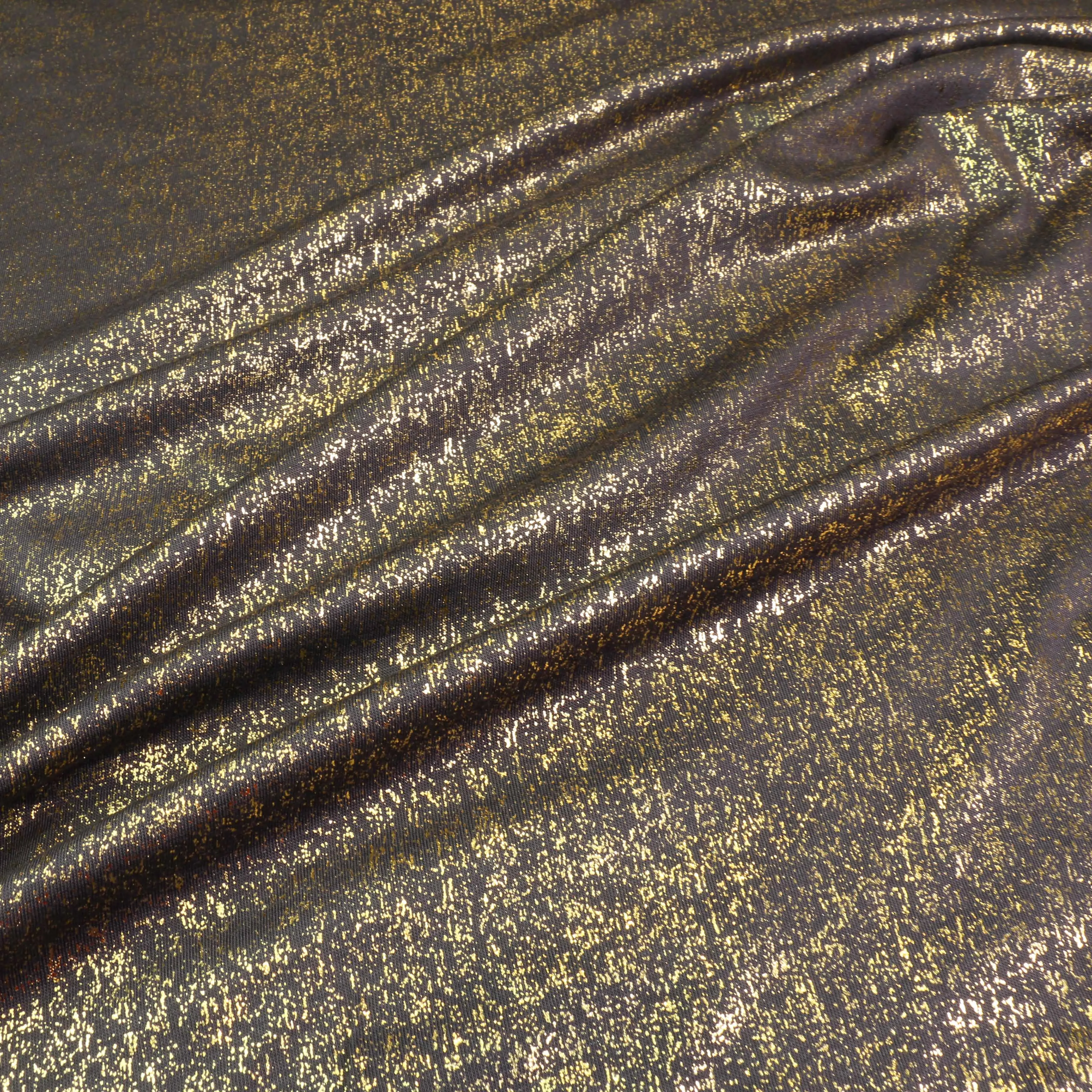Viscose Jersey Fabric - Grey, gold