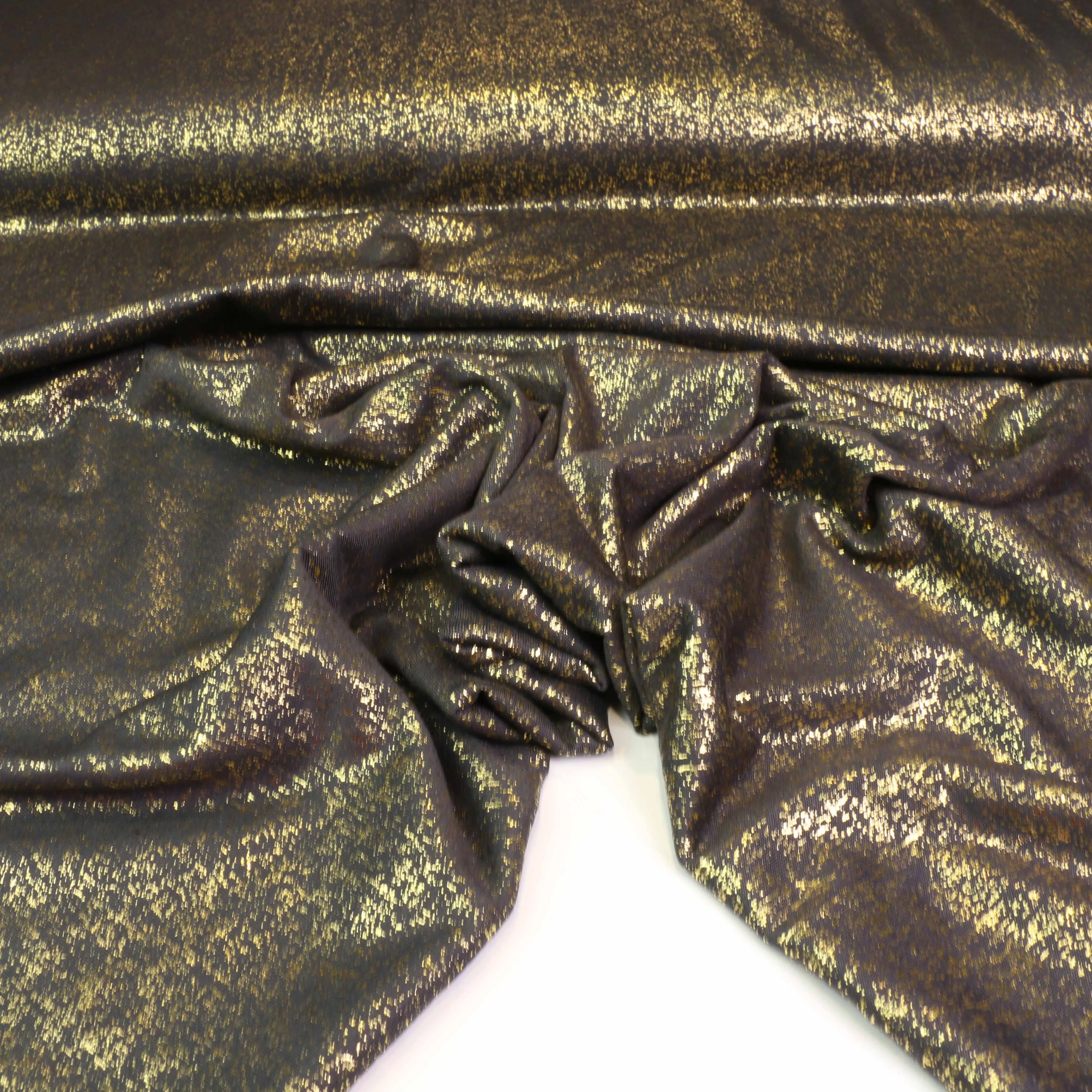 Viscose Jersey Fabric - Grey, gold