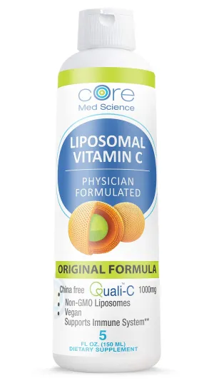 Vitamina liposomal optimizada C 1000 mg líquido | Quali®-C Ácido ascórbico escocés | Máxima absorción | Apoyo inmunológico | No OGM, 30 porciones, 1