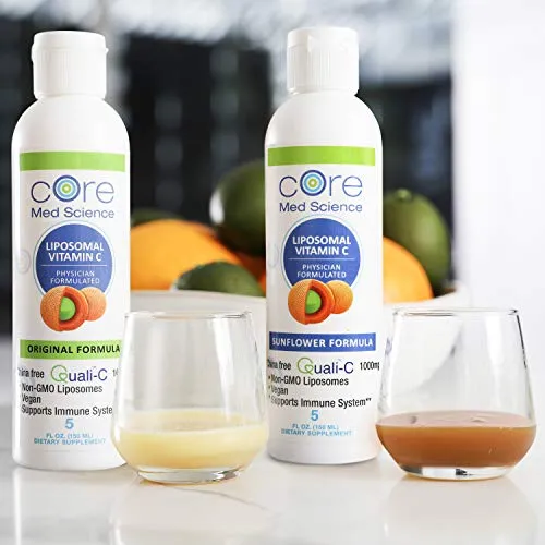 Vitamina liposomal optimizada C 1000 mg líquido | Quali®-C Ácido ascórbico escocés | Máxima absorción | Apoyo inmunológico | No OGM, 30 porciones, 1